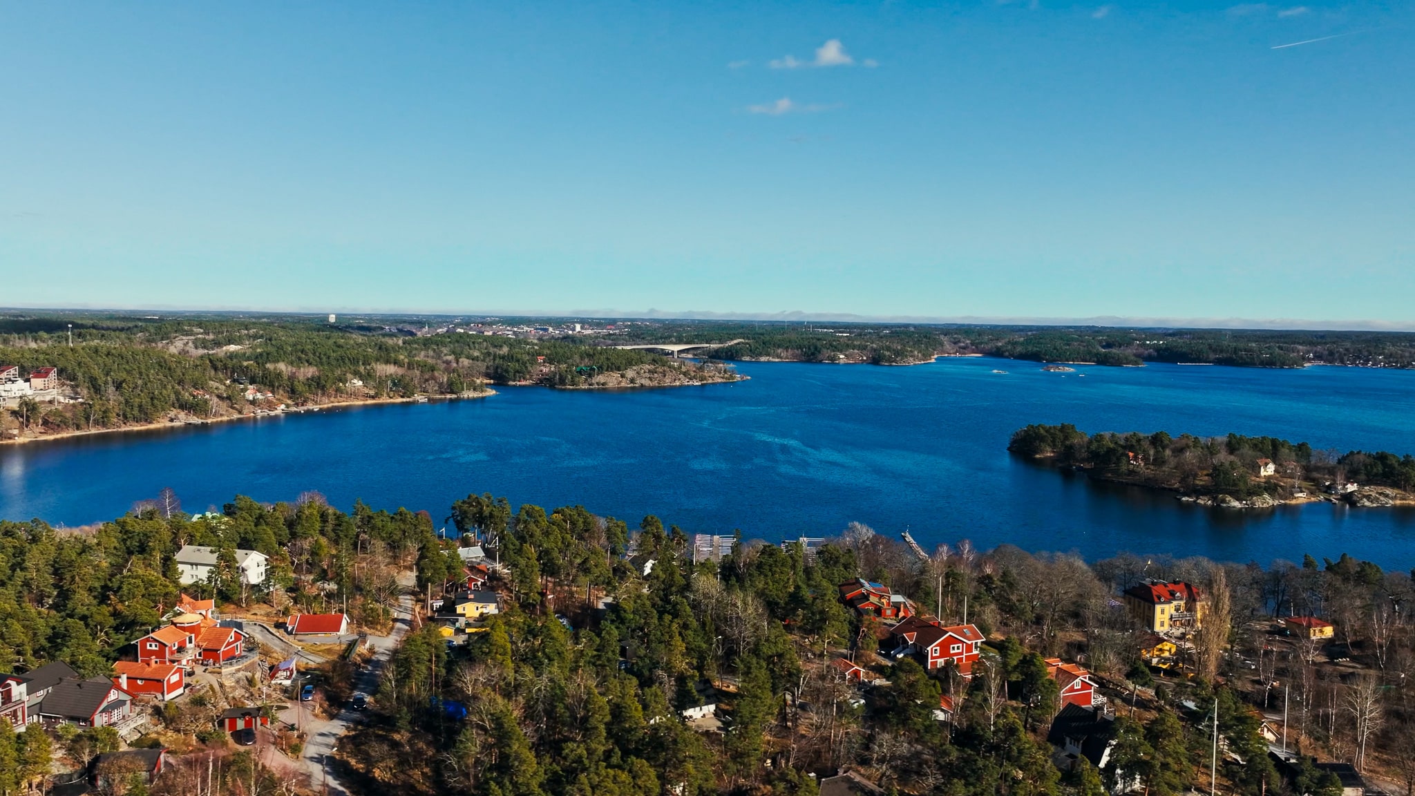 Drönarvy över Mjölkudden
