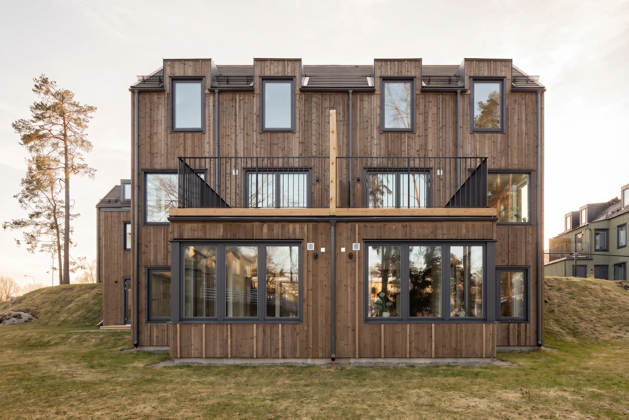 Fågelstigen parhus fasad
