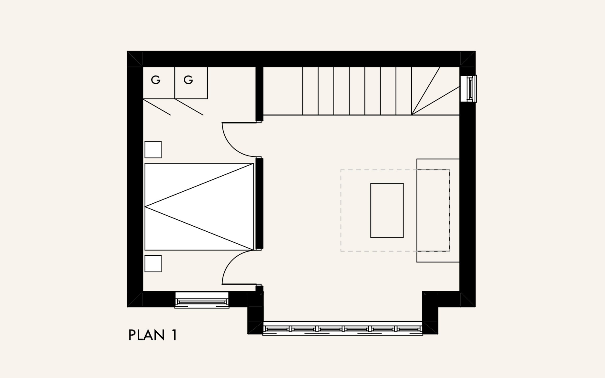 Planlösning suterräng plan 1