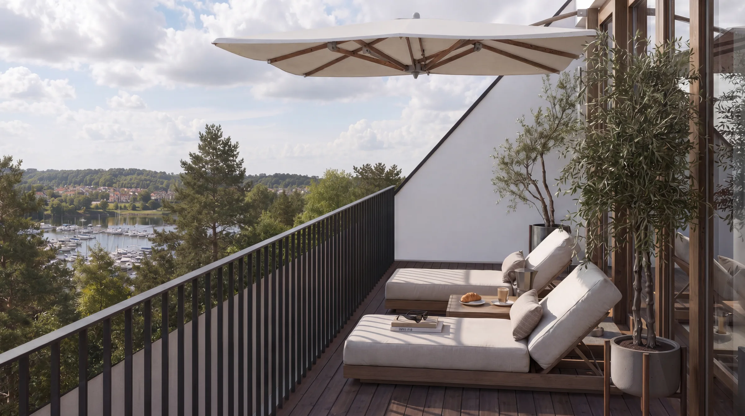 Näsbyviken parhus — takterrass