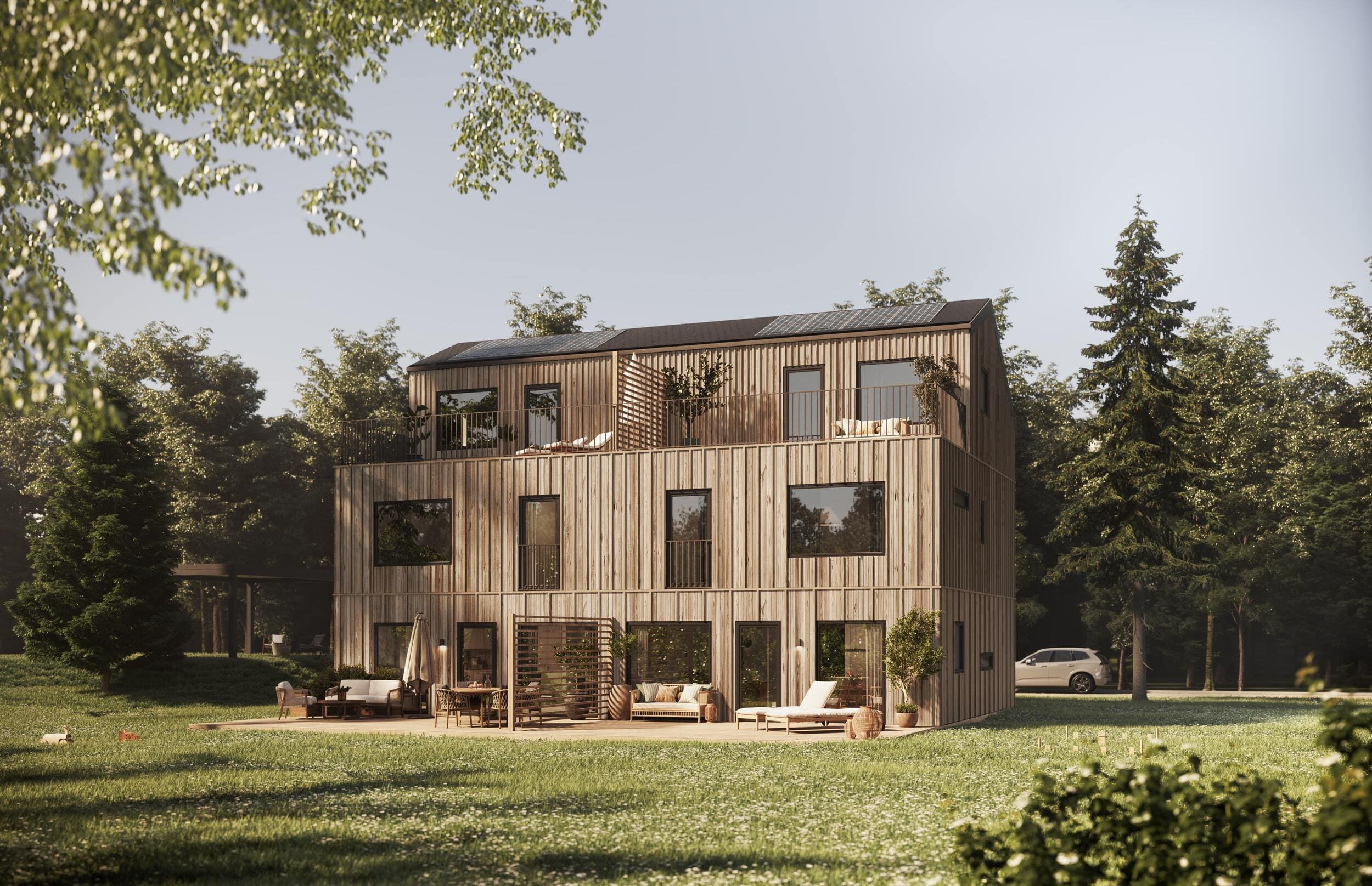 Vegalund parhus exteriör